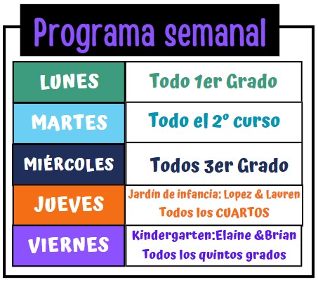 Weekly Schedule